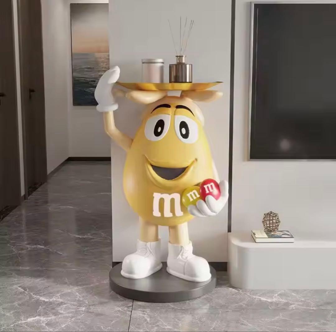 M&M's エムアンドエムズ サイドテーブル フィギュア イエロー 黄色