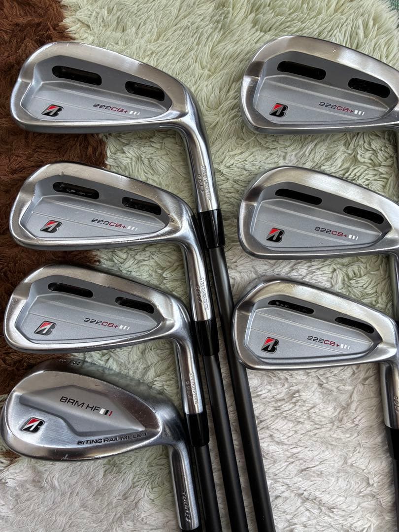 【美品】ブリヂストン 222CB+ 5-P,56° (７本)純正特注シャフト