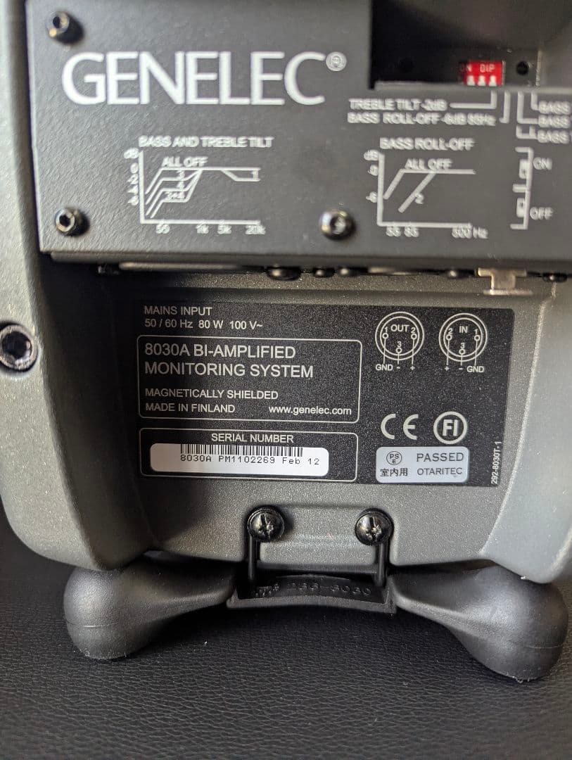 お買い得 美品 GENELEC 8030A ペア モニタースピーカー