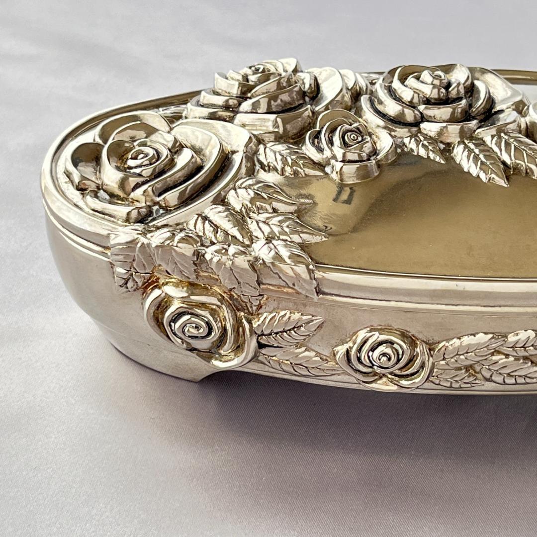 【Godinger】 薔薇のジュエリーボックス【シルバープレート】ローズ
