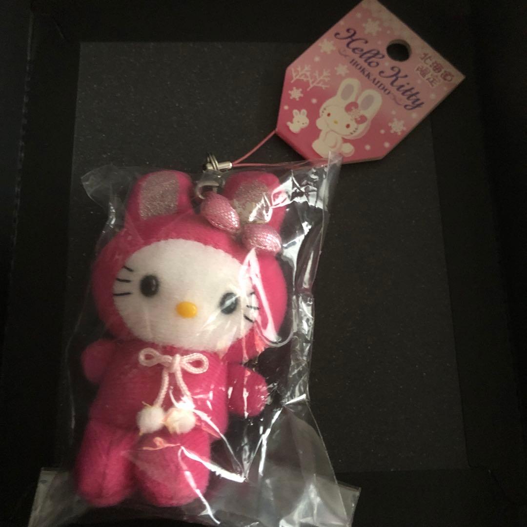 【激レア】ハローキティ 北海道限定 雪うさぎ マスコット ストラップ　タグ付