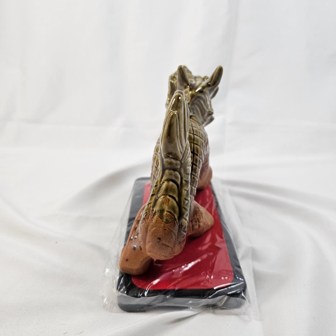 【昭和レトロ】信楽焼　魔除け　龍　置き物　伝統工芸　瀬戸物　縁起物　開運