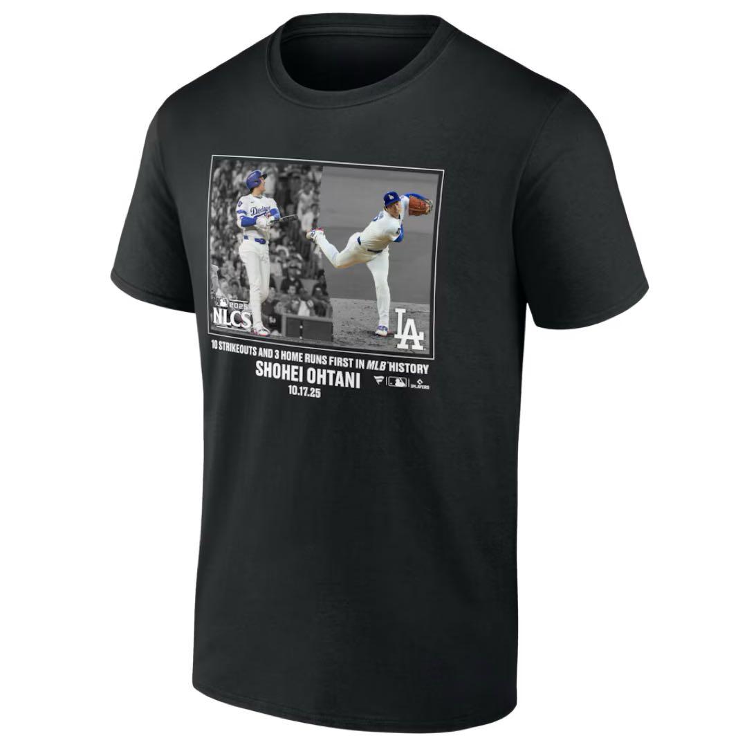 MLB ドジャース 大谷翔平 10奪三振 3ホーマー 記念Tシャツ S