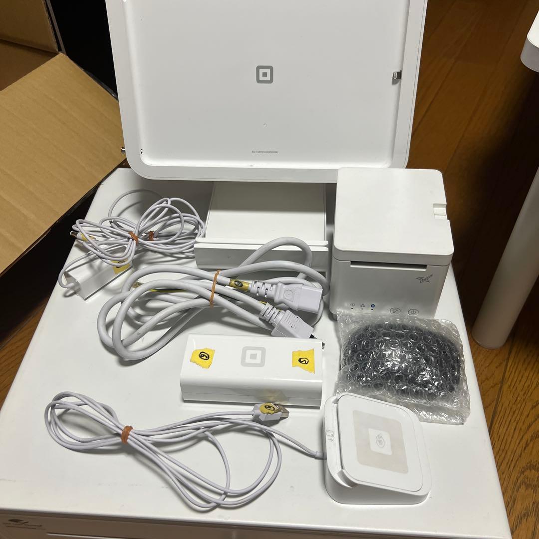 【タイムセール‼️】中古美品 Squareスタンド、クレカ決済用リーダー、ドロワー