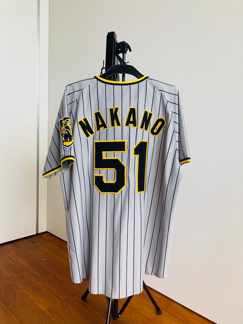 阪神タイガース ビジター　ユニフォーム 中野拓夢　メンズM ミズノ 刺繍　中野