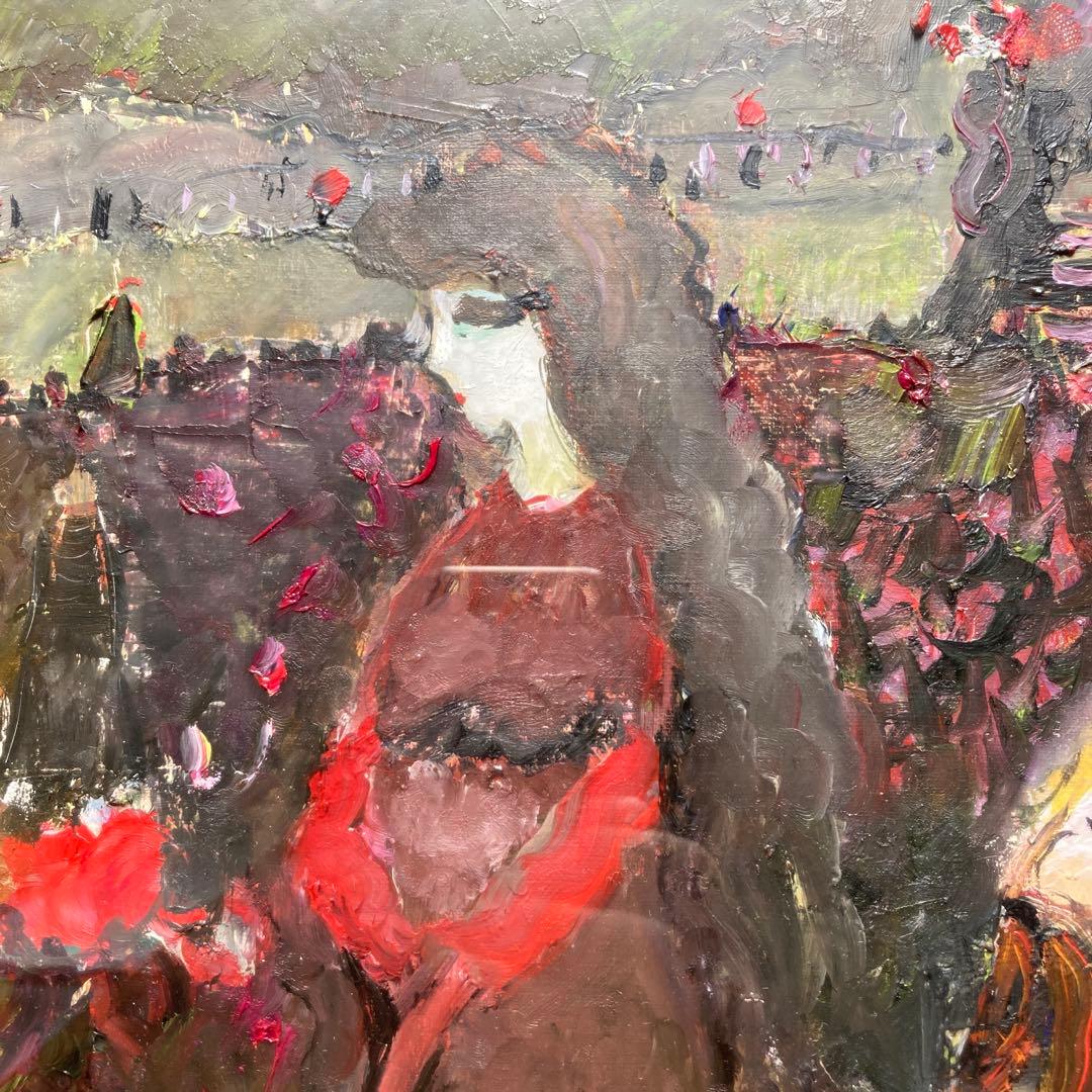 //さおりん// 織田広喜 「公園風景」二科理事長￼ フランス政府文化勲章