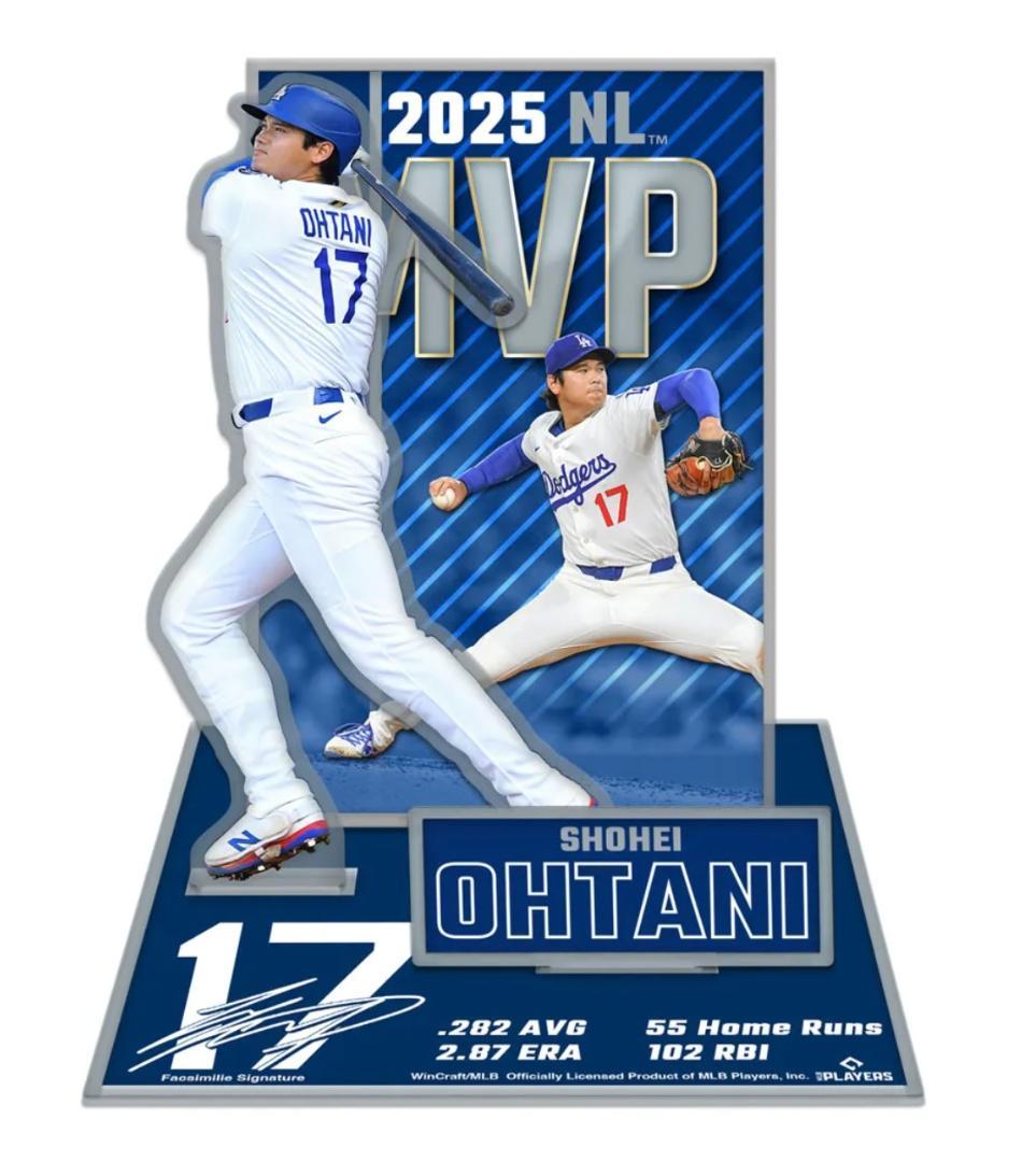大谷翔平 3D アクスタ 2025MVP記念 ドジャース 二刀流 サイン付