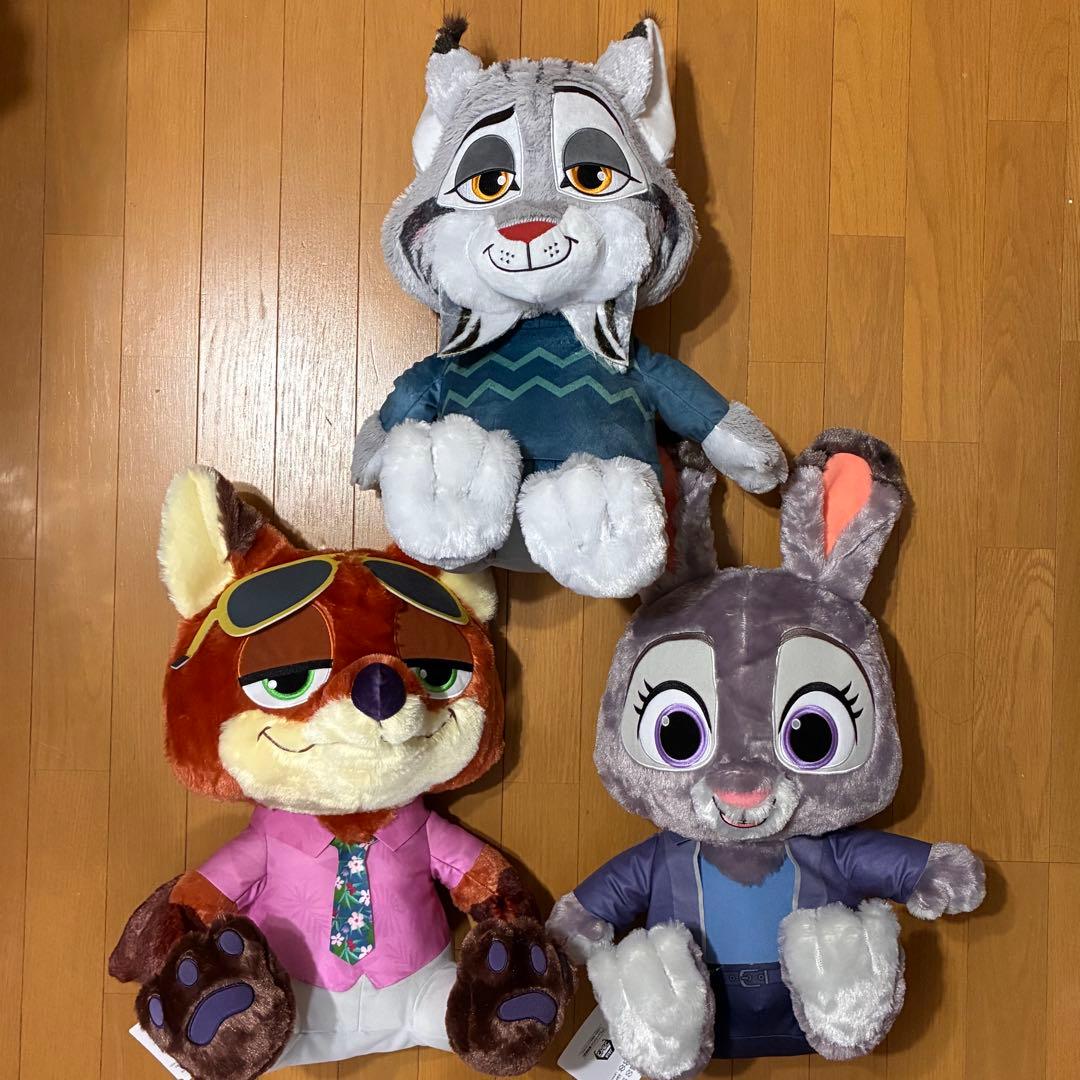 ズートピア2 スーパーラージ ぬいぐるみ ニック ジュディ パウバート