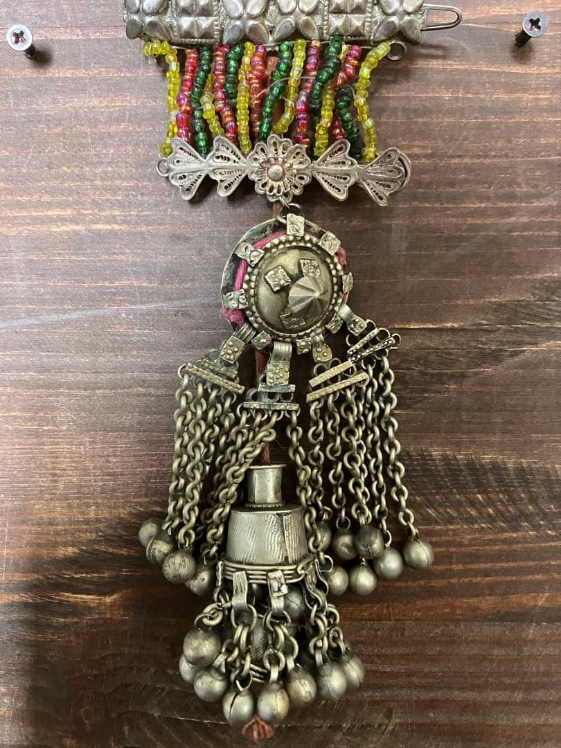 インド　バンジャラ族　民族衣装　髪飾り　ヴィンテージ　トライバルアート