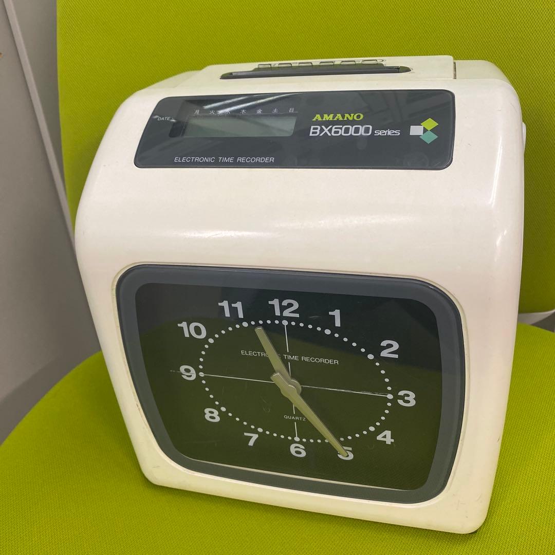 AMANO BX6000シリーズ 電子タイムレコーダーとタイムカード100枚付き