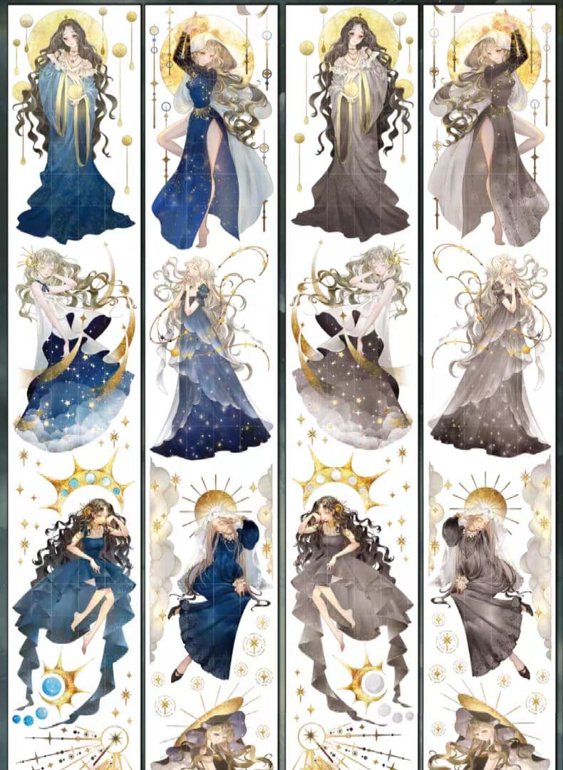 切売 719★ 海外 マスキングテープ マステ PET 装飾 人物 贝壳光