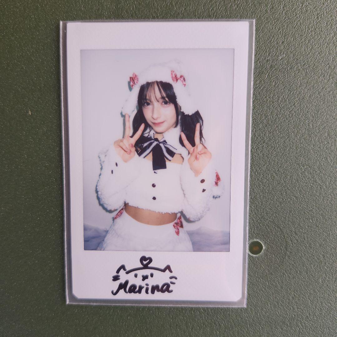 百瀬まりな　ダブルピース サイン入りチェキ　エリマリ姉妹