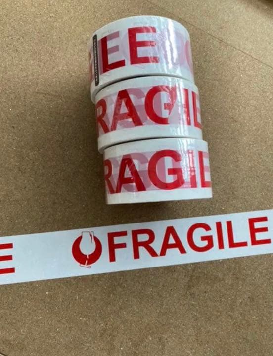 廃盤　8巻　われもの注意　テープ　梱包テープ　FRAGILE 50m  ダイソー