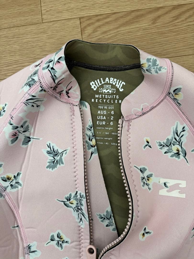 billabong ビラボン　ロンスプ　2mm ピンク　小花柄