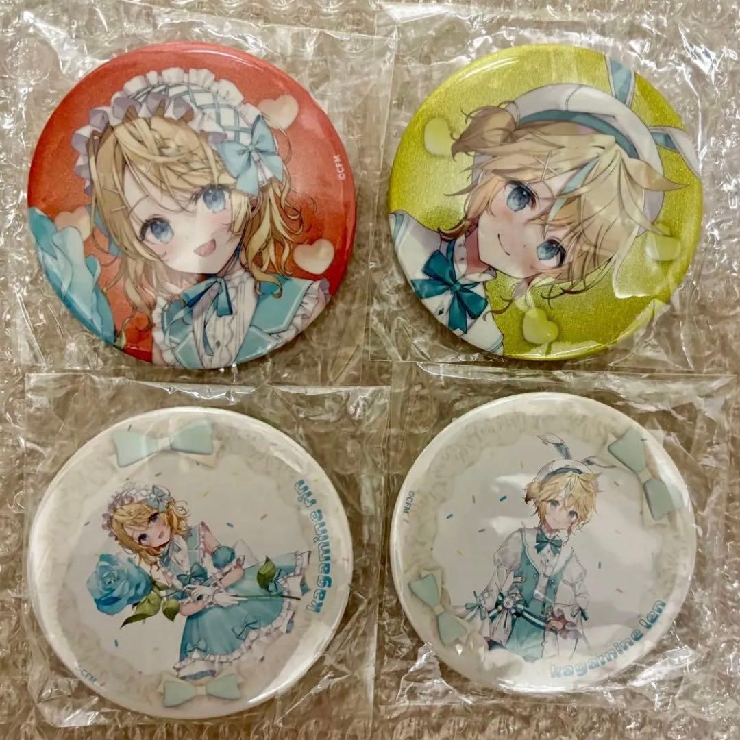 楽天コレクション 鏡音レン リン 缶バッジ/初音ミク16th楽コレ グリッター