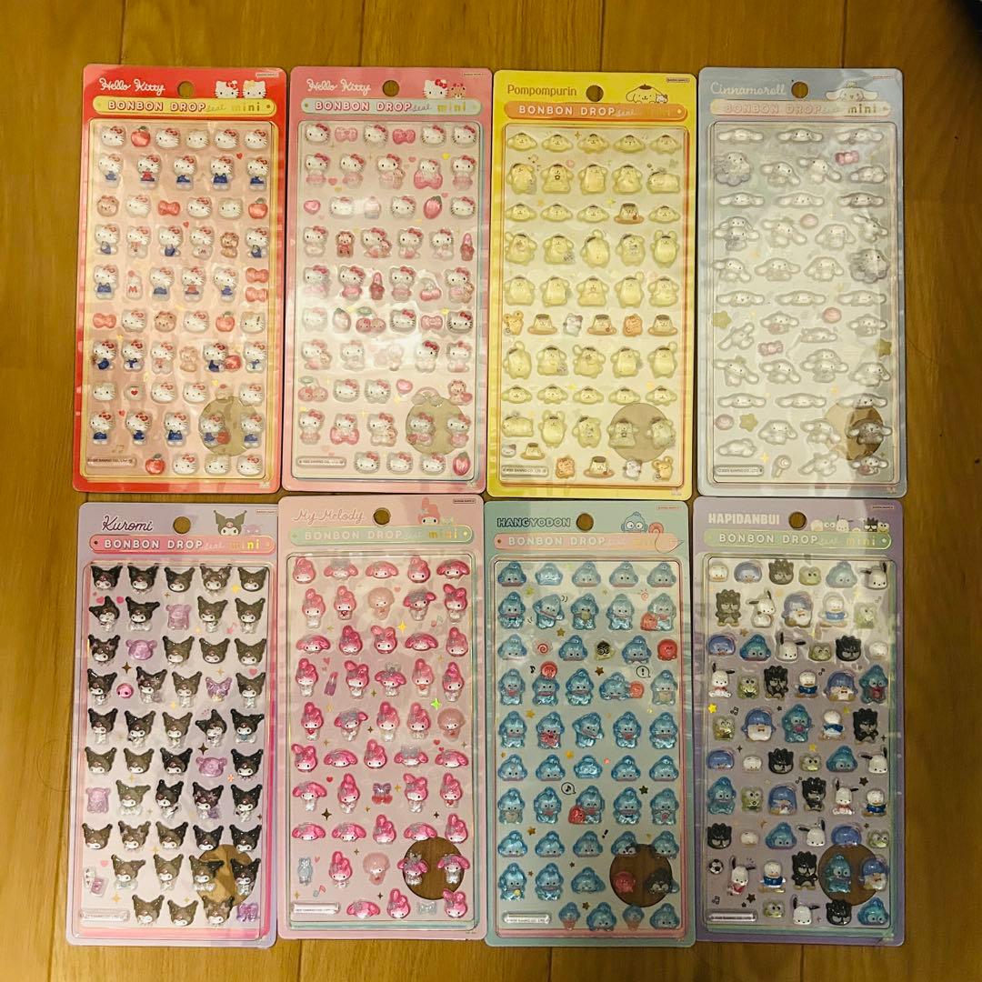 正規品　ボンボンドロップシール　ミニ　mini サンリオ　コンプリート　8種