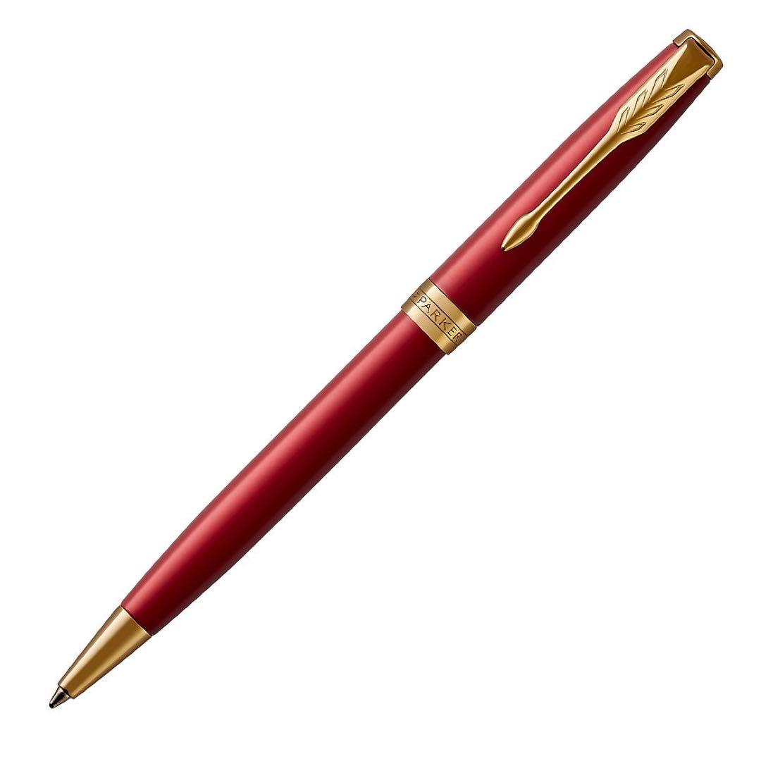 【美品】PARKER パーカー ソネット レッドGT ボールペン ケース付き