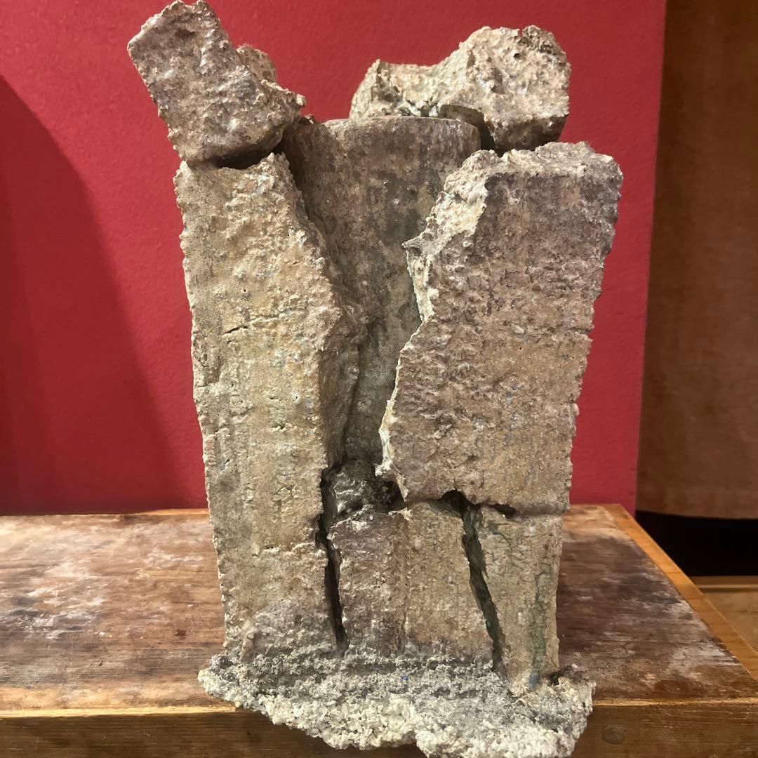 辻村塊 面取り伊賀花器