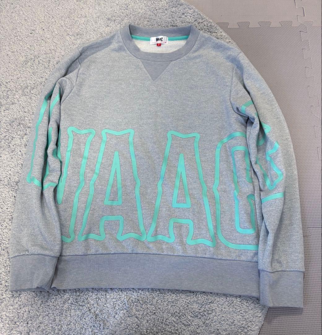 WAAC ビッグロゴネーム 長袖　ゴルフウェア　トレーナー スウェットgolf