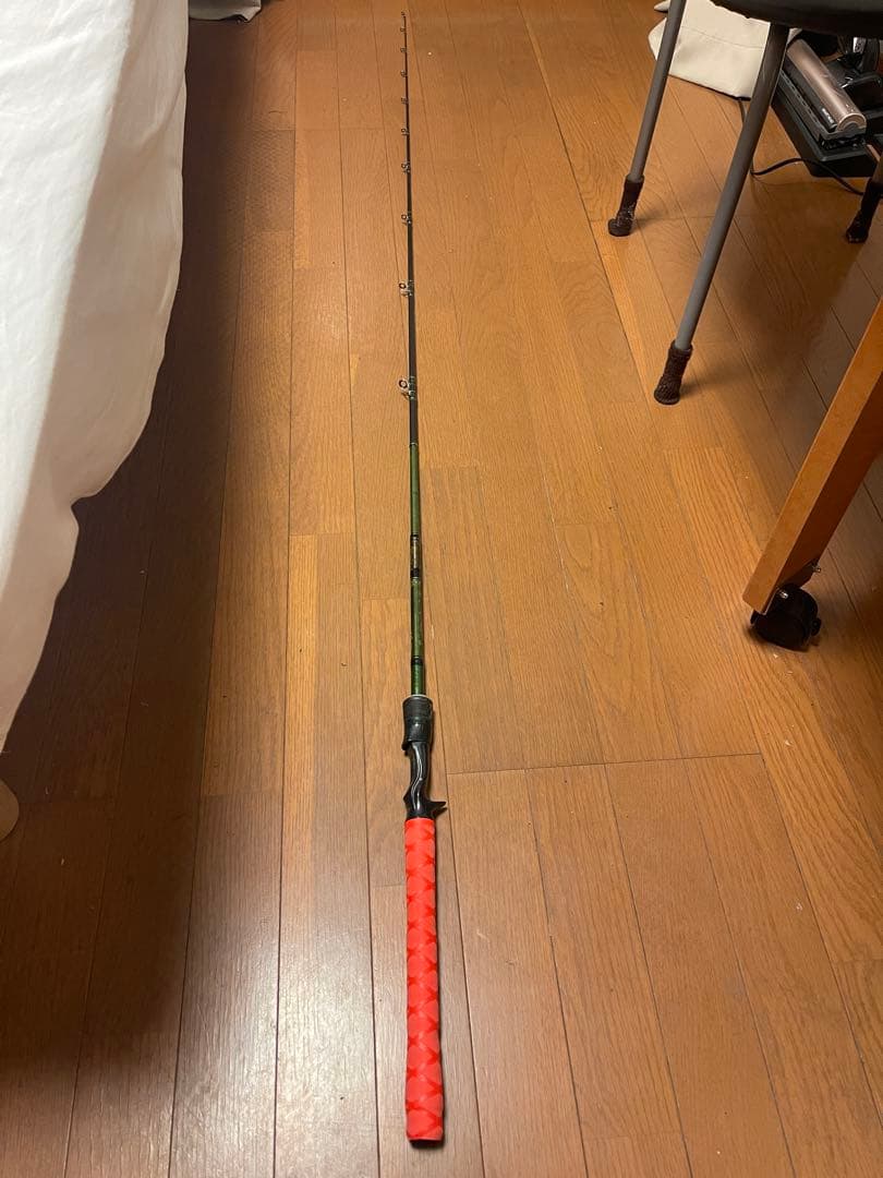 バスロッド グラファイト製 オレンジグリップ