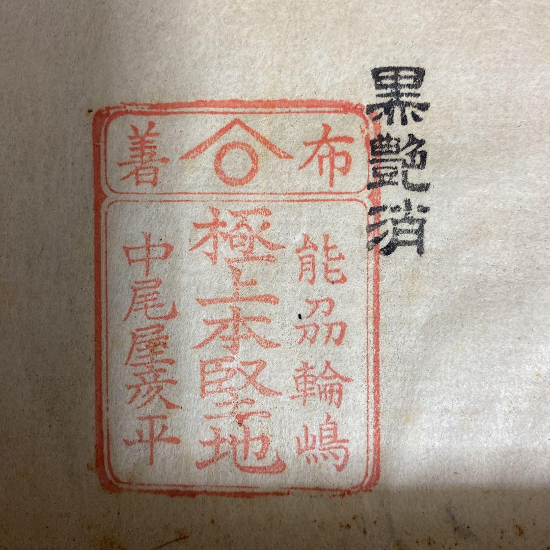 輪島塗硯箱　骨董　中尾屋彦平