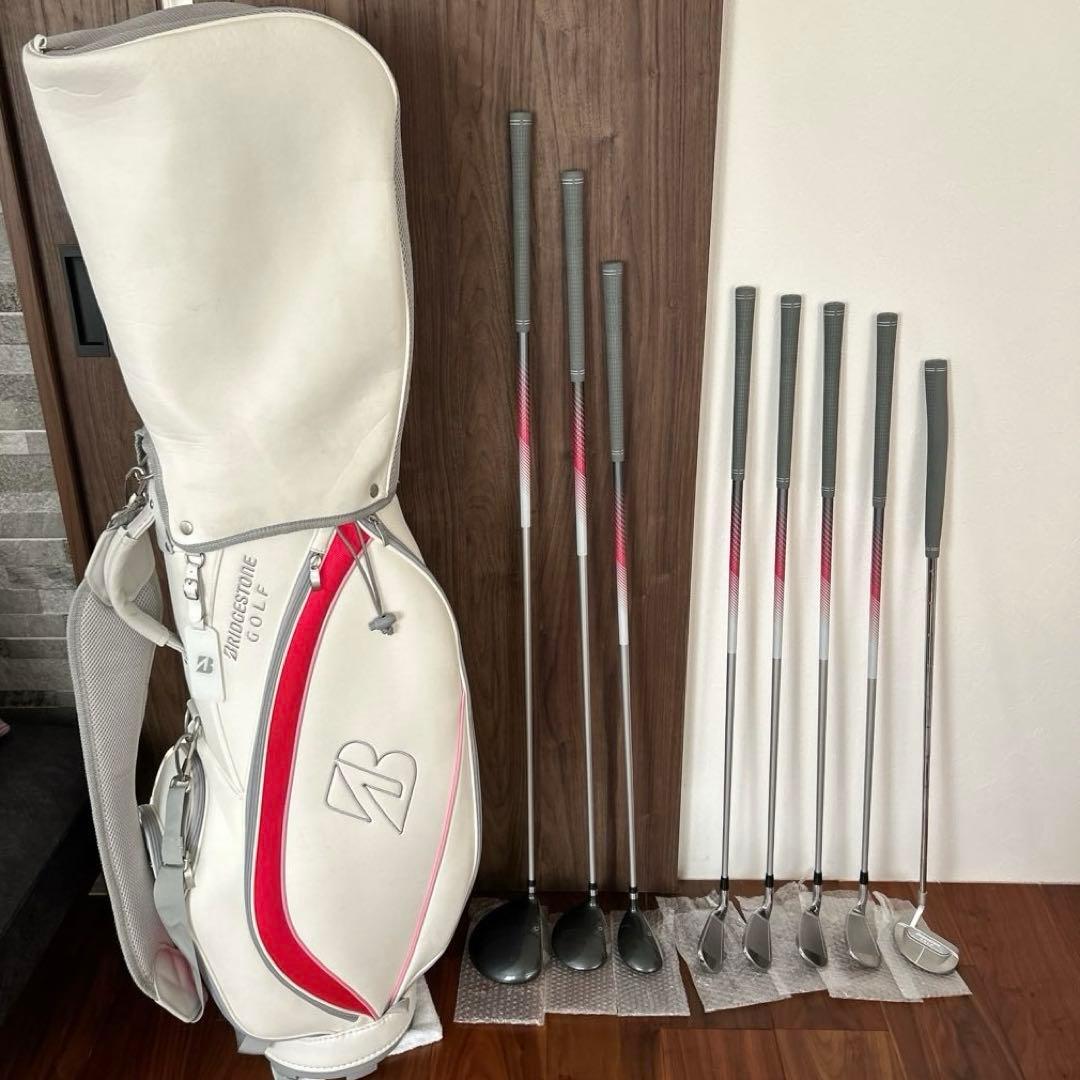 ブリヂストン レディース BG-100L キャディバッグ付 8本セット ピンク