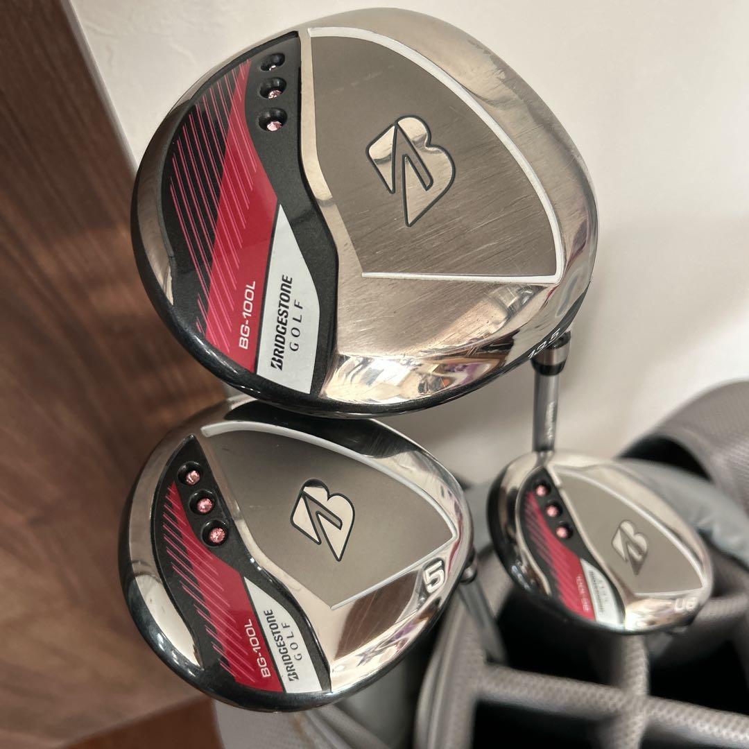 ブリヂストン レディース BG-100L キャディバッグ付 8本セット ピンク