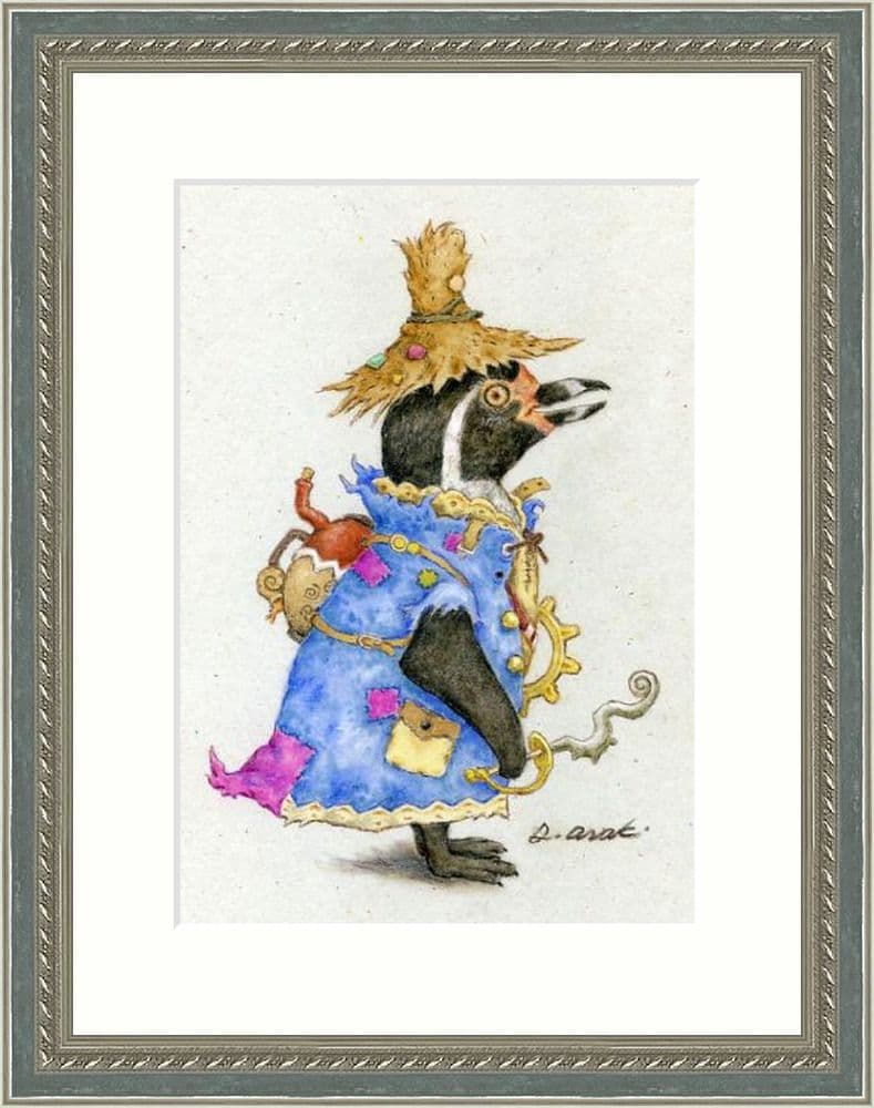 【原画】『グリヴォルト』（ペンギン　絵画　パステル画）