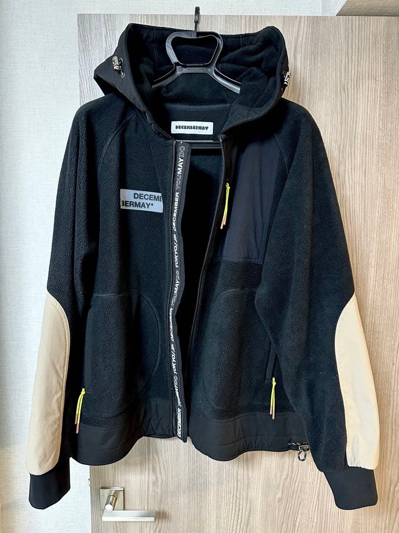 【美品】DECEMBERMAY フード付きフリースジャケット／4（L）