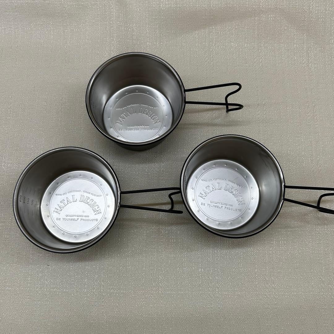 【新品】ネイタルデザイン シェラカップ ディープボトム ブラック 3点セット