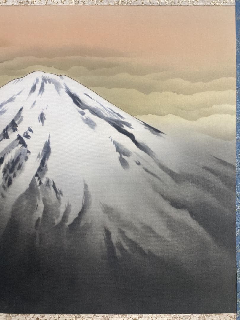 【複製】横山大観『雲海に聳ゆ』富士画 二重箱 大塚巧藝社 掛軸24061703