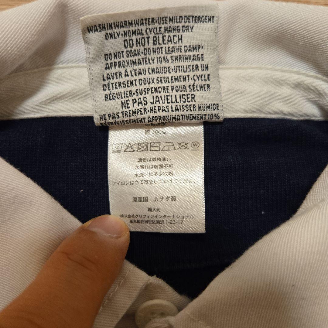 BARBARIAN 12oz ロングスリーブ パネルボーダーラガー シャツ XL