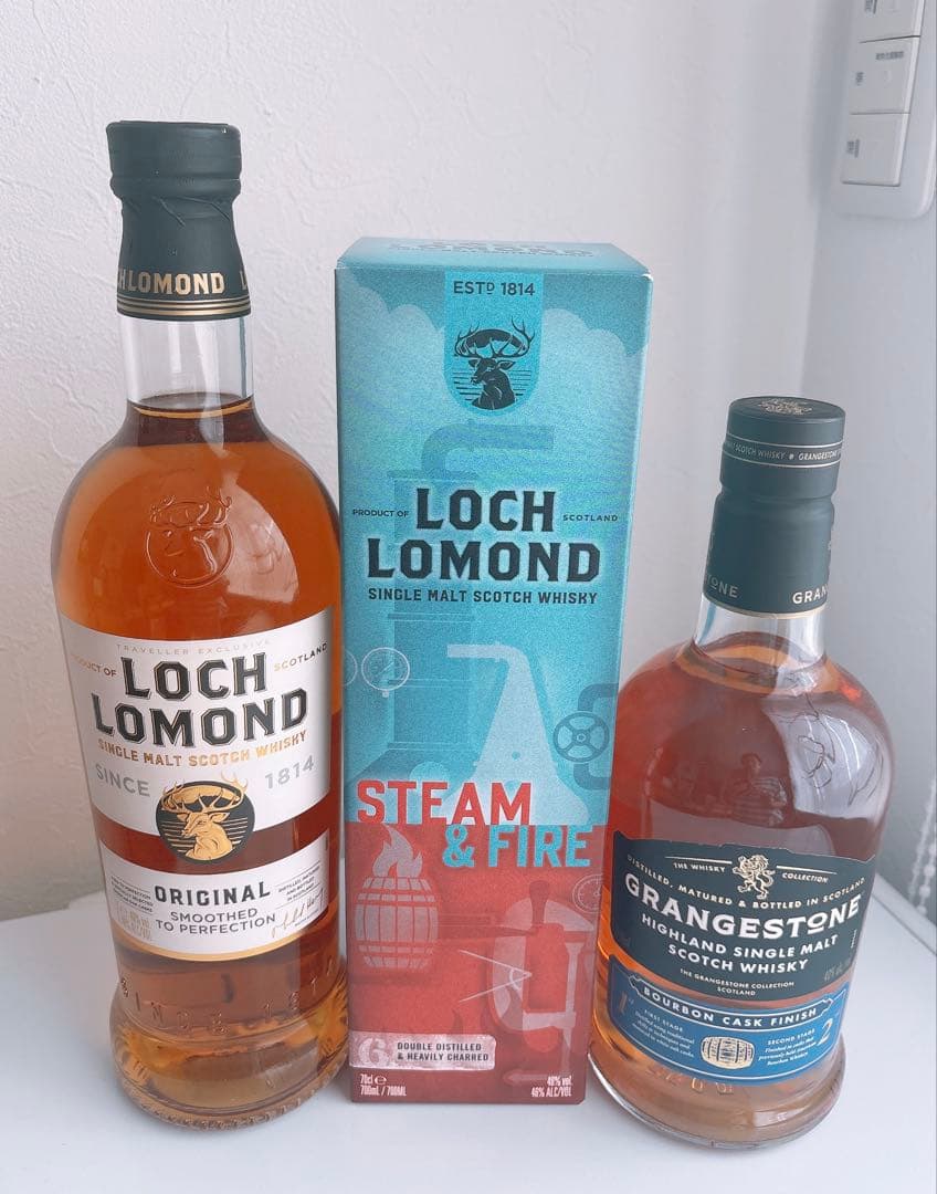 未開封品 飲み比べ ウィスキー 3本 グレンジストン ロッホ ローモンド 46%