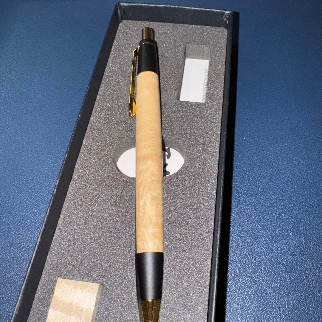 野原工芸　栃縮杢シャーペン　旧型固定式口金　開封済み未使用