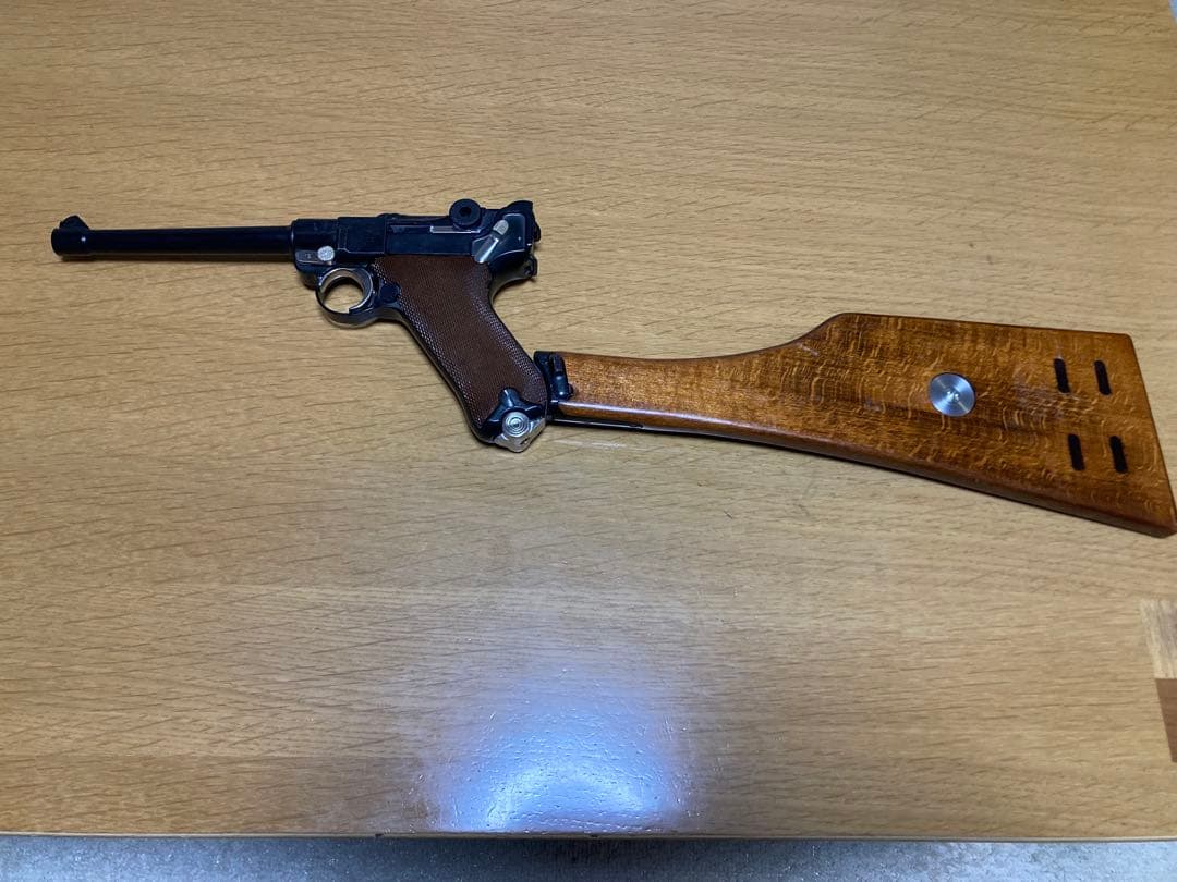 タナカワークス製ルガー P08ブローバック　ルガーP08用の木製ストックセット