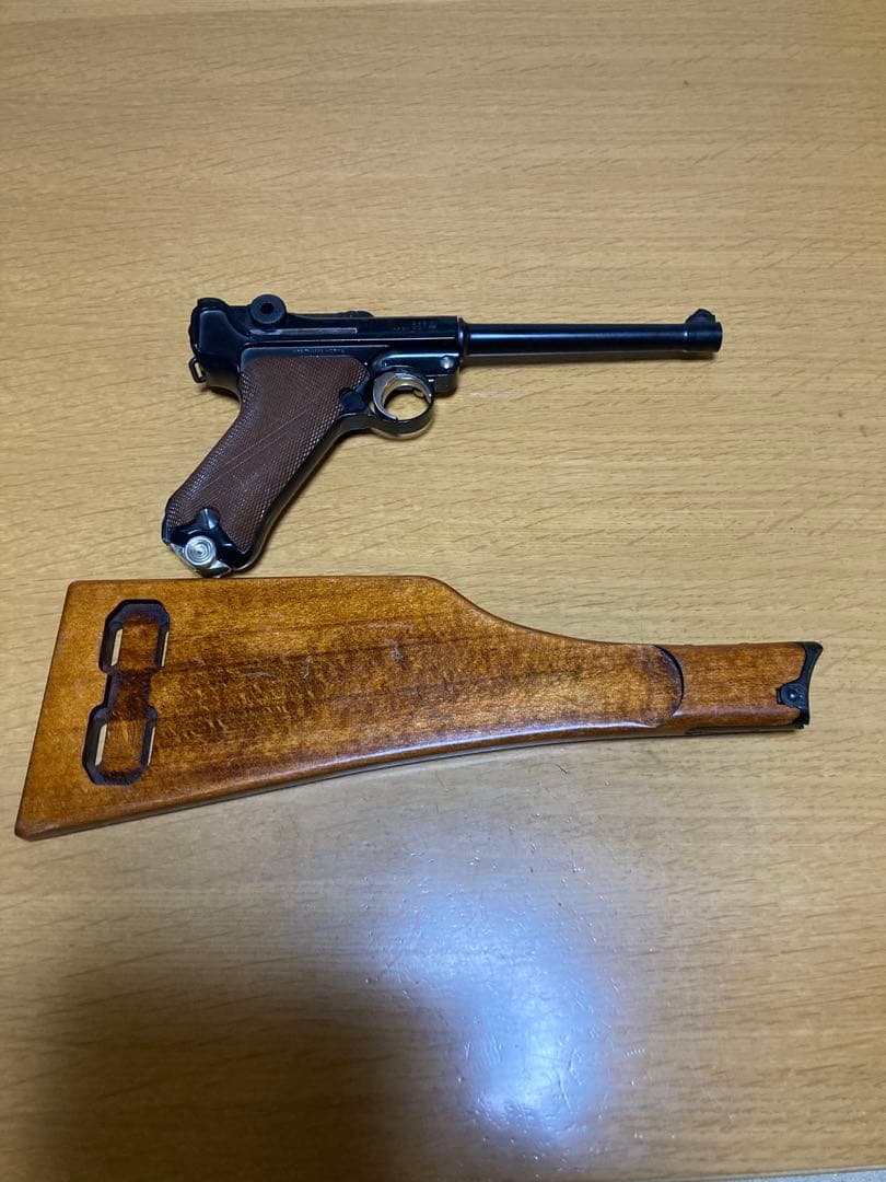 タナカワークス製ルガー P08ブローバック　ルガーP08用の木製ストックセット