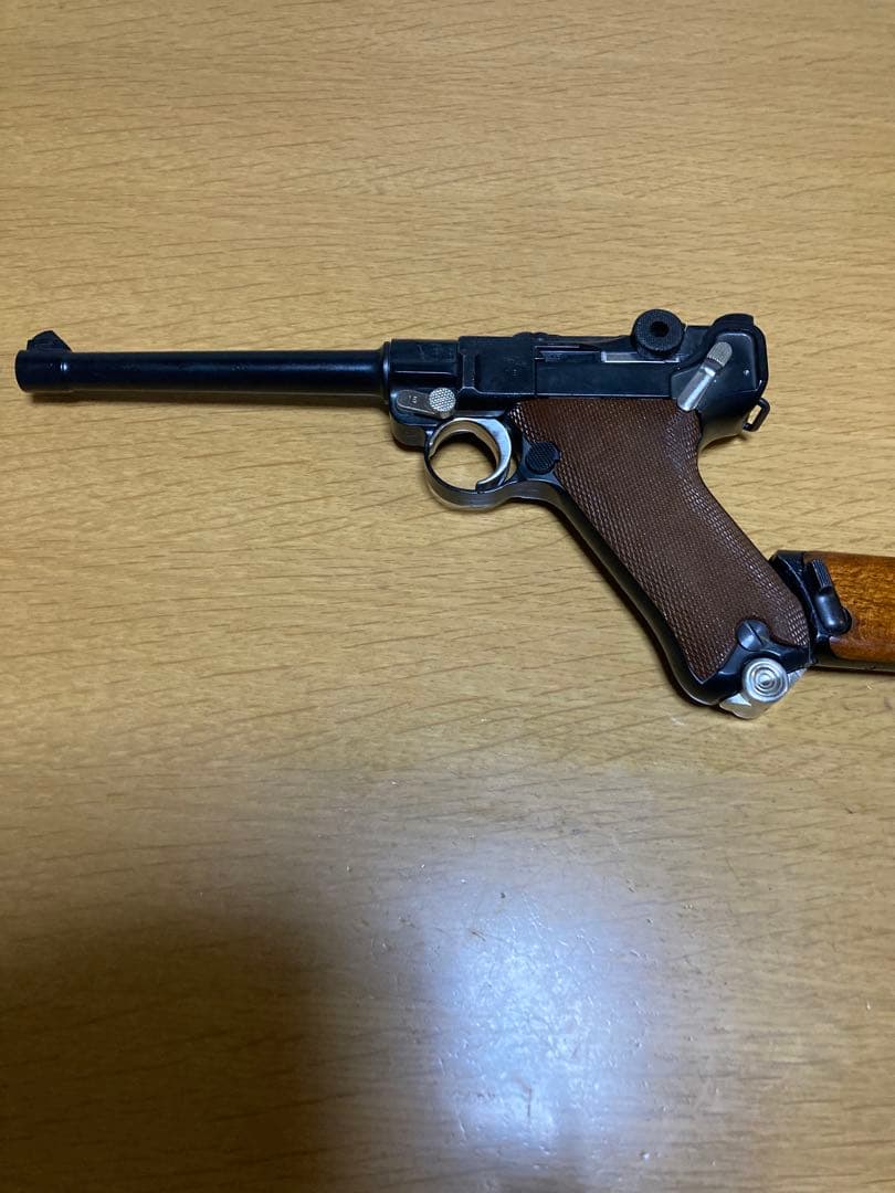 タナカワークス製ルガー P08ブローバック　ルガーP08用の木製ストックセット