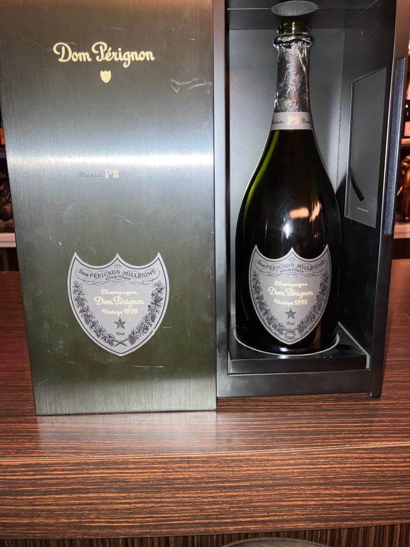 希少 1998 ドンペリ P2 空き瓶1専用ケース1