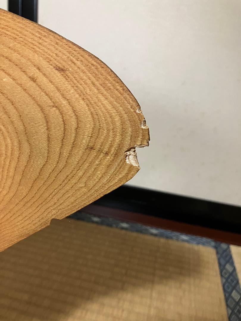 自然形状の木製アンティーク雑貨　骨董品　昭和レトロ（スタンド付き）