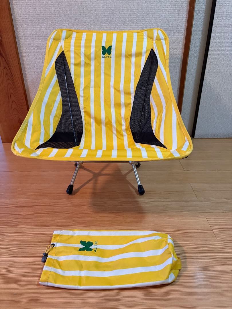 エーライト マンティスチェア イエロー系 美品 ゆるキャン
