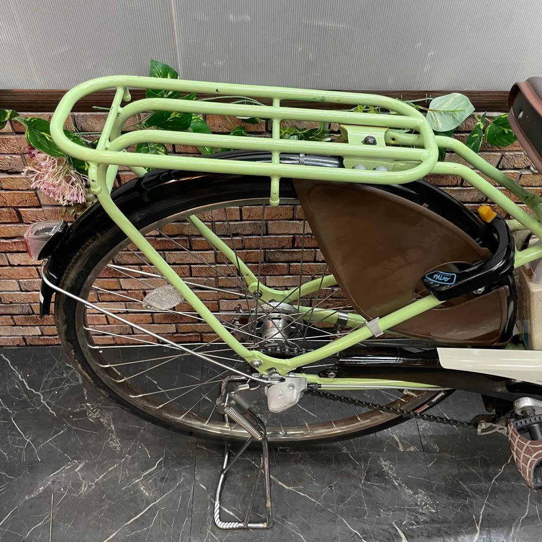 【65】電動自転車 ブリヂストン BEAUTE ボーテ 黄緑 3人乗り対応