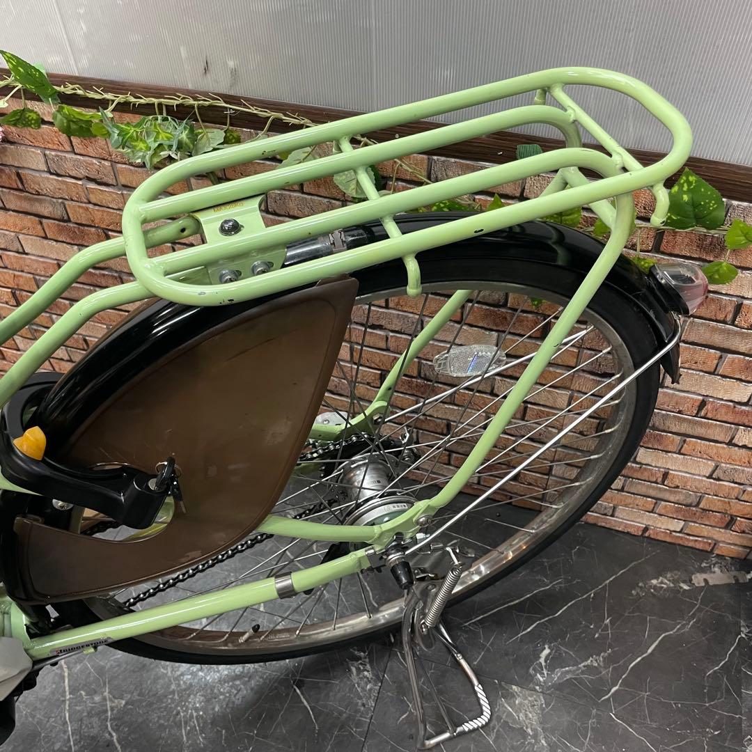 【65】電動自転車 ブリヂストン BEAUTE ボーテ 黄緑 3人乗り対応
