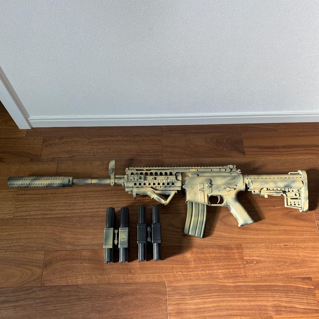 東京マルイ M4 S-System 300連マガジンx3 純正マグx2