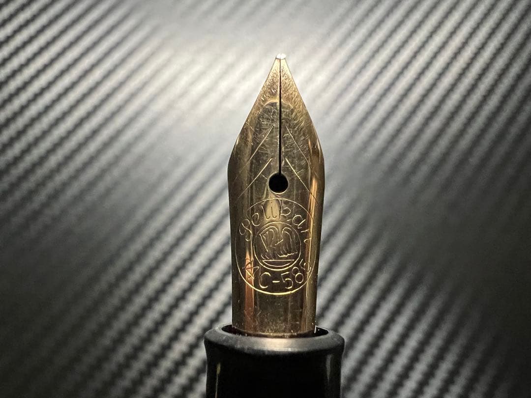 ペリカン 400NN オリジナル 万年筆 緑縞 KEF クーゲル極細字