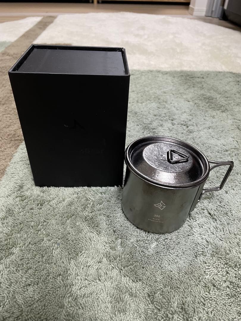 【美品】BLACKISHGEAR ブラックチタンマグカップ 350ml