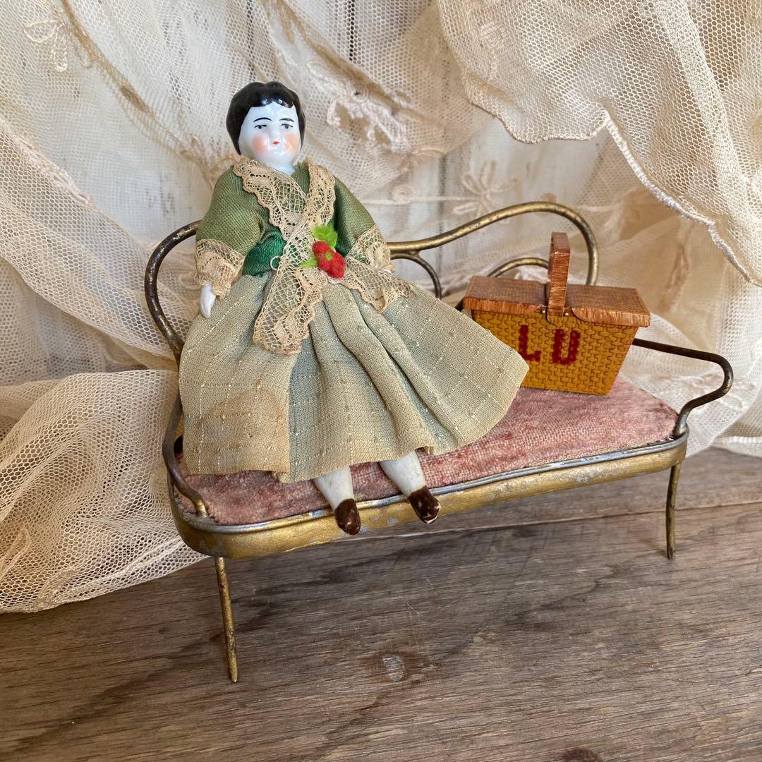 ドイツアンティーク チャイナヘッドドール 13cm