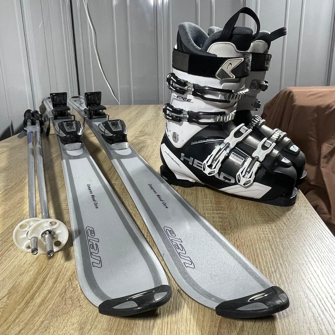 elan160cmHEAD25/25.5cmストック110cmスキーセット