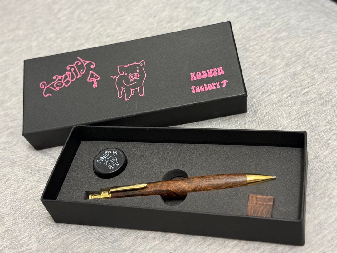 最終値下げ こぶた工房 極上ローズウッド瘤杢 シャープペン 0.5mm