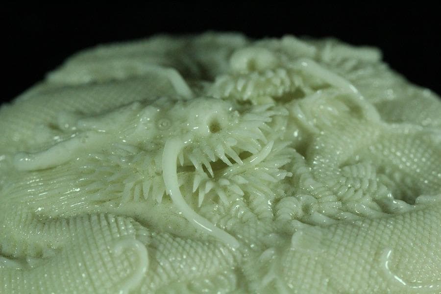 平戸 超絶技巧 龍紋 香合 蓋物 共箱 二重箱(K-YC521)