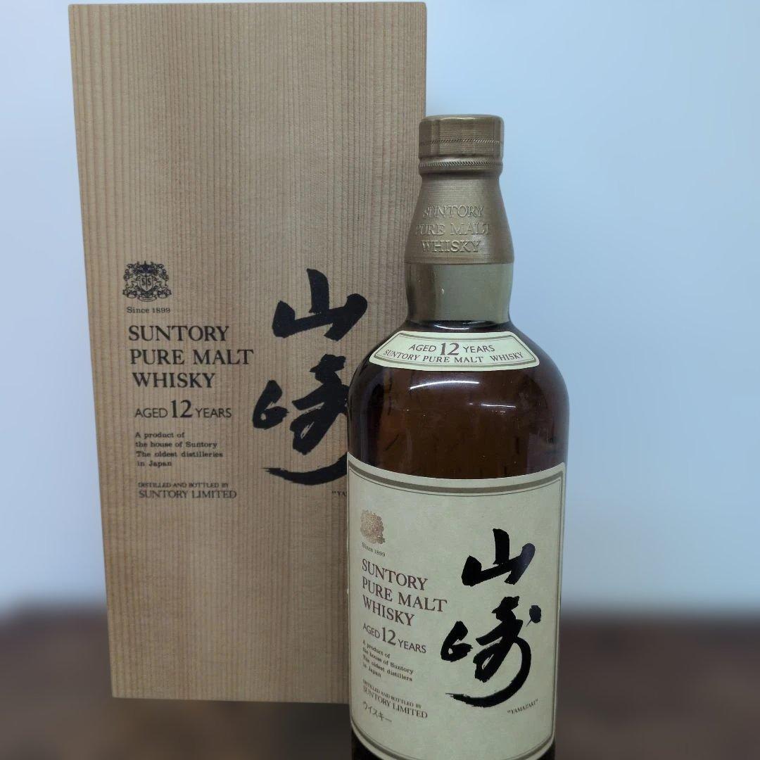 SUNTORY☆ 山崎12年ウイスキー ピュアモルト 750ml 　木箱付